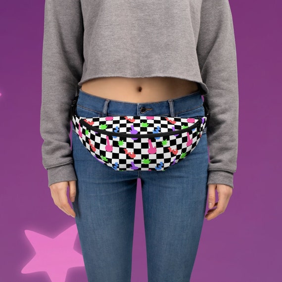 Weed Bong and Checkers Fanny Pack