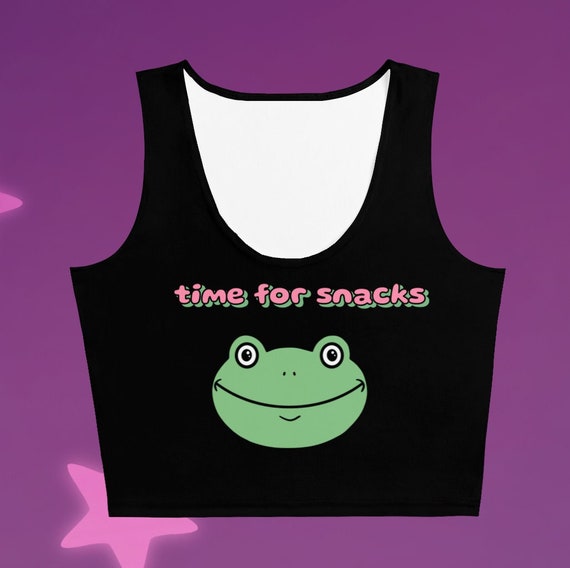 Frog Time for Snacks Crop Top