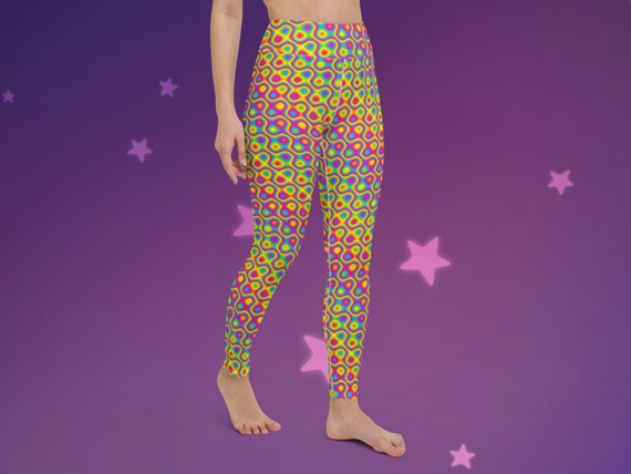 Rainbow Abstract Trippy Yoga Leggings