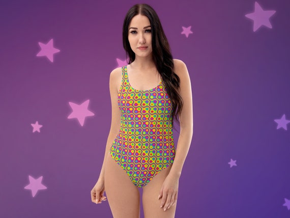 Rainbow Abstract Trippy Swimsuit