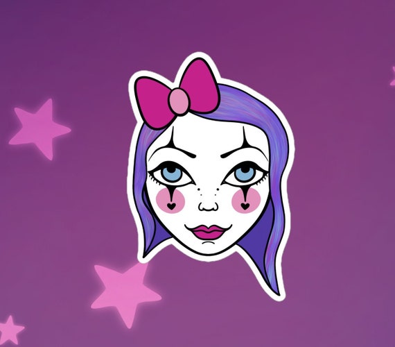 Clown Girl Vinyl Sticker