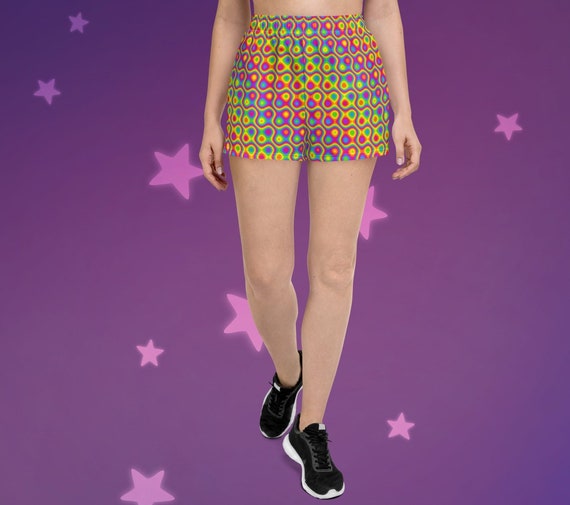 Rainbow Abstract Short Shorts
