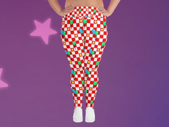 Circus Clown Fun Ballons Clowncore Plus Size Leggings