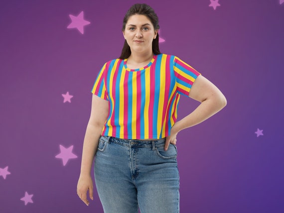 Pansexual Stripes Crop Tee
