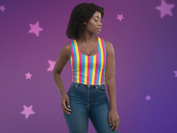 Pansexual Stripes Crop Top