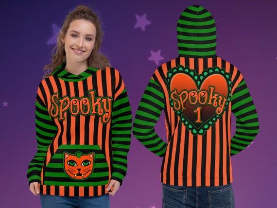 Spooky One Pumpkin Cat Unisex Hoodie