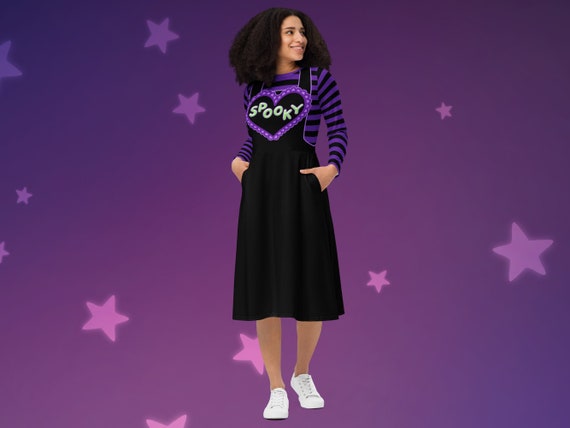 Spooky Heart Midi Dress