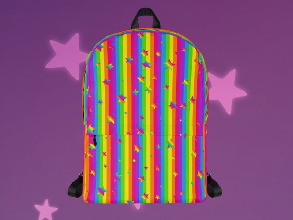 Rainbow Stripes and Stars Backpack