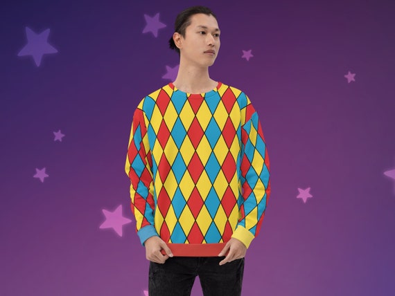 Primary Color Diamond Clowncore Unisex Sweatshirt